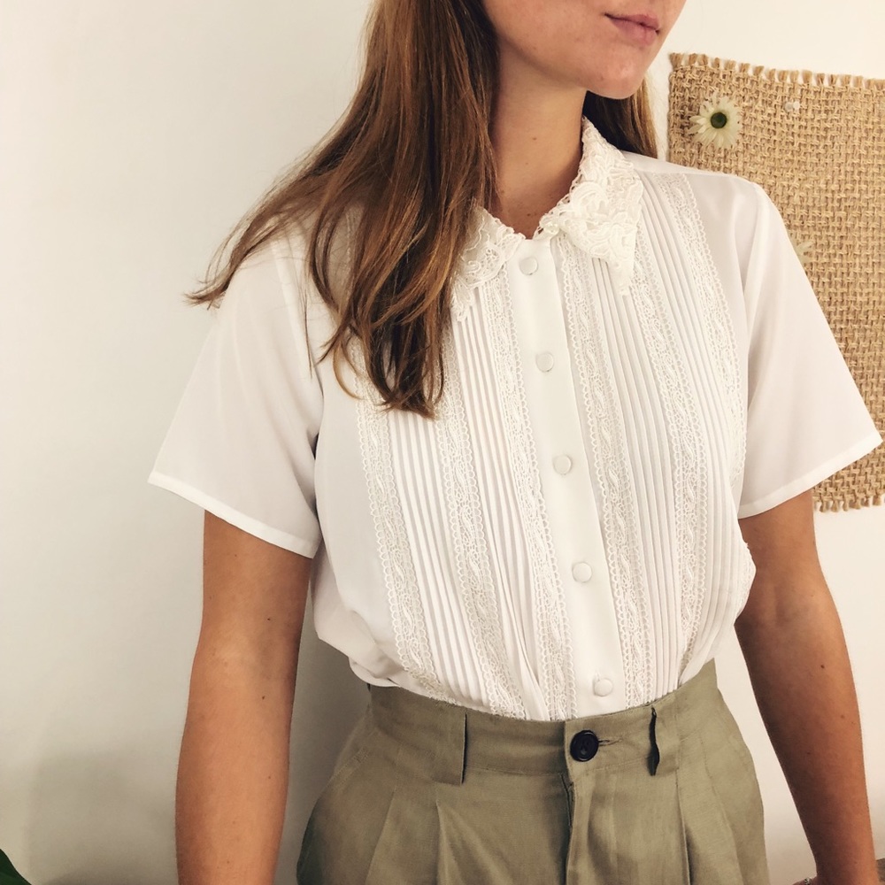 Intricate Vintage Ivory Top